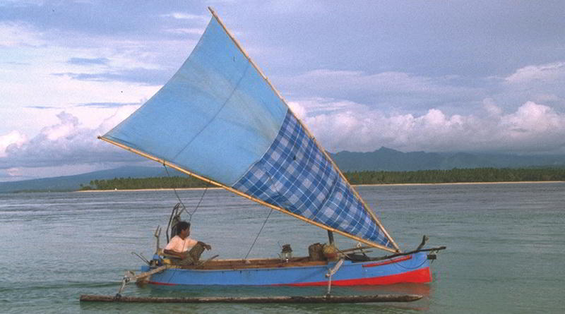 Jukung, typisches Fisherboot in Indonesien