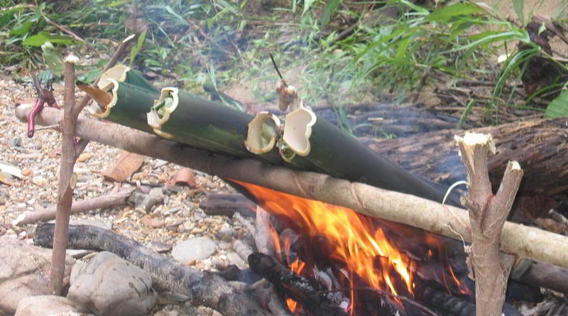 Kochstelle im Dschungel